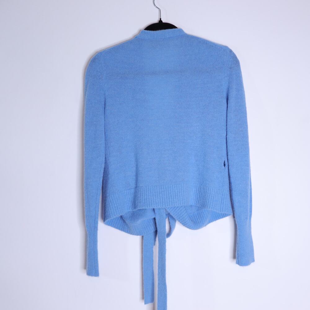 EVERLANE Alpaca Wrap Sweater Heritage Blue Long Sleeve Women's XS - Picture 3 of 10